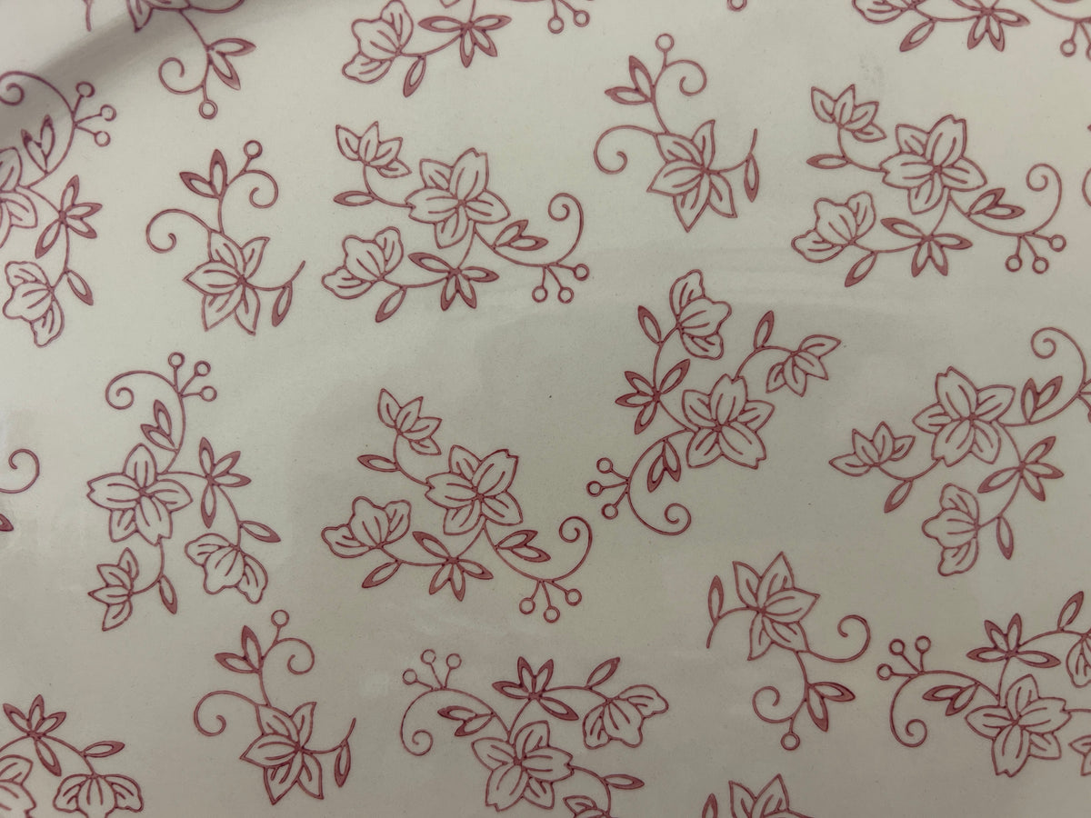 Cranberry Temptations Floral Lace Platter, 19"