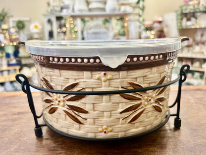 Brown Temptations 3 QT Baker, Lid, Rack, 3 QT