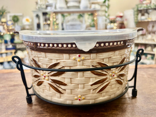 Brown Temptations 3 QT Baker, Lid, Rack, 3 QT