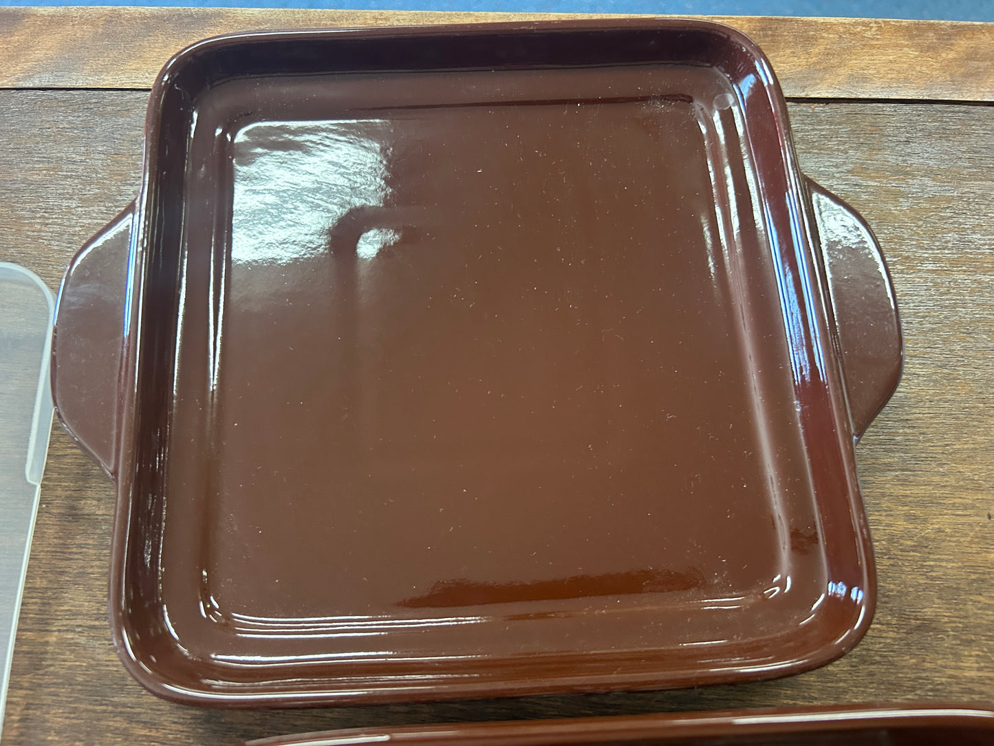 Brown Temptations Square Baker, Tray, Lid 3 pcs, 1.5 QT