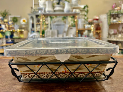 Olive Green Temptations 2 QT Baker, Lid, Rack, Trivet, 2 QT