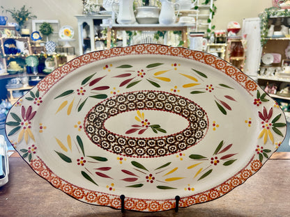 Multicolor Temptations Fallfetti Oval Platter, 19"
