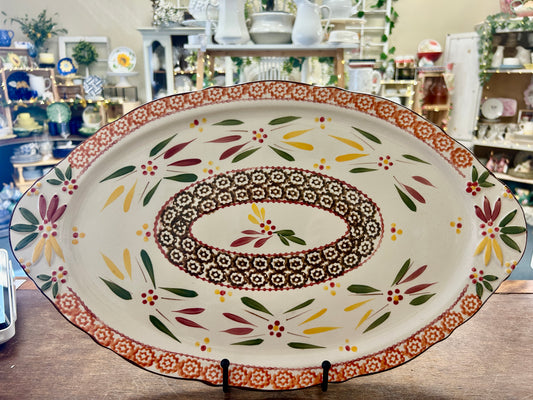 Multicolor Temptations Fallfetti Oval Platter, 19"