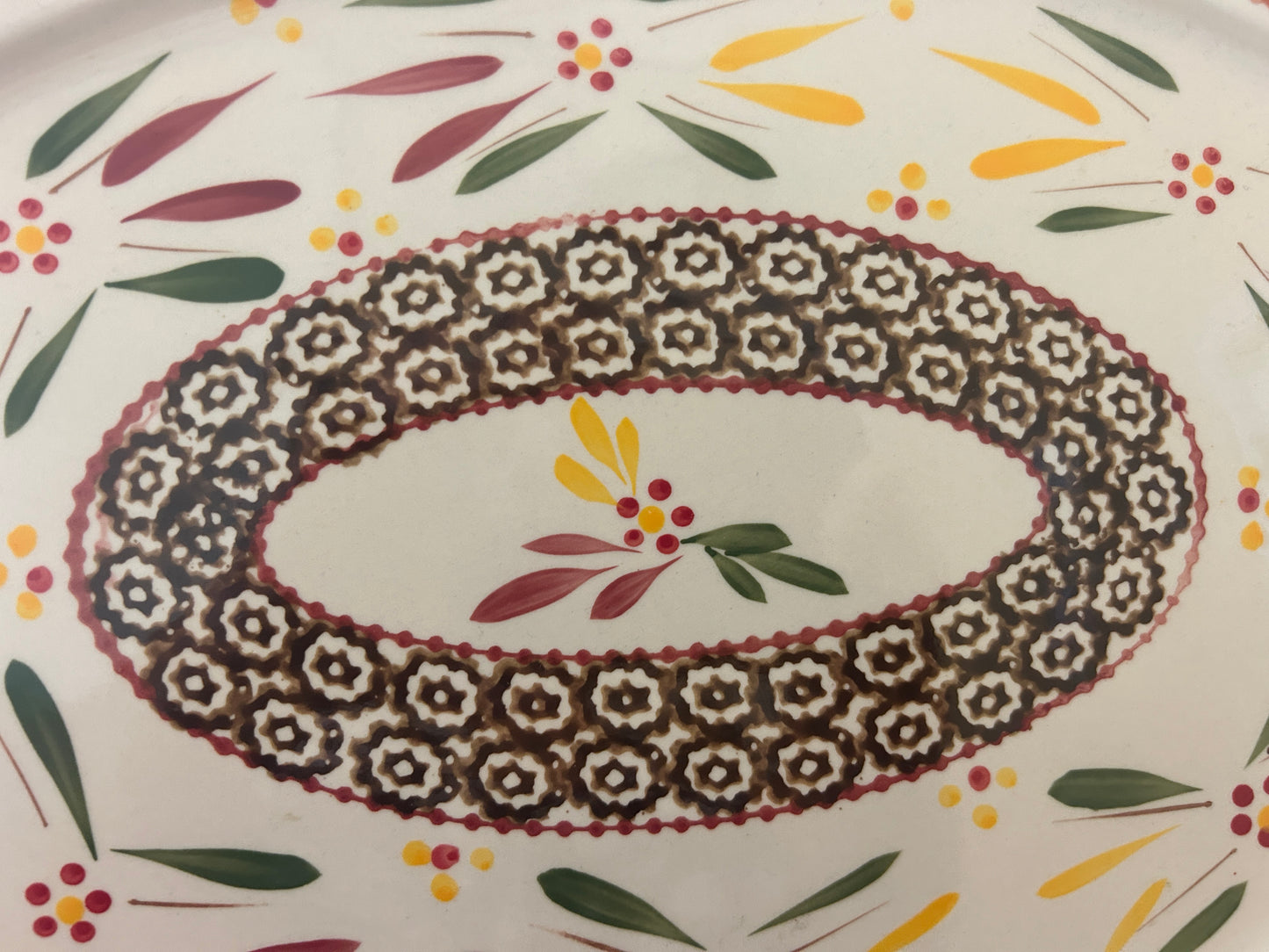 Multicolor Temptations Fallfetti Oval Platter, 19"