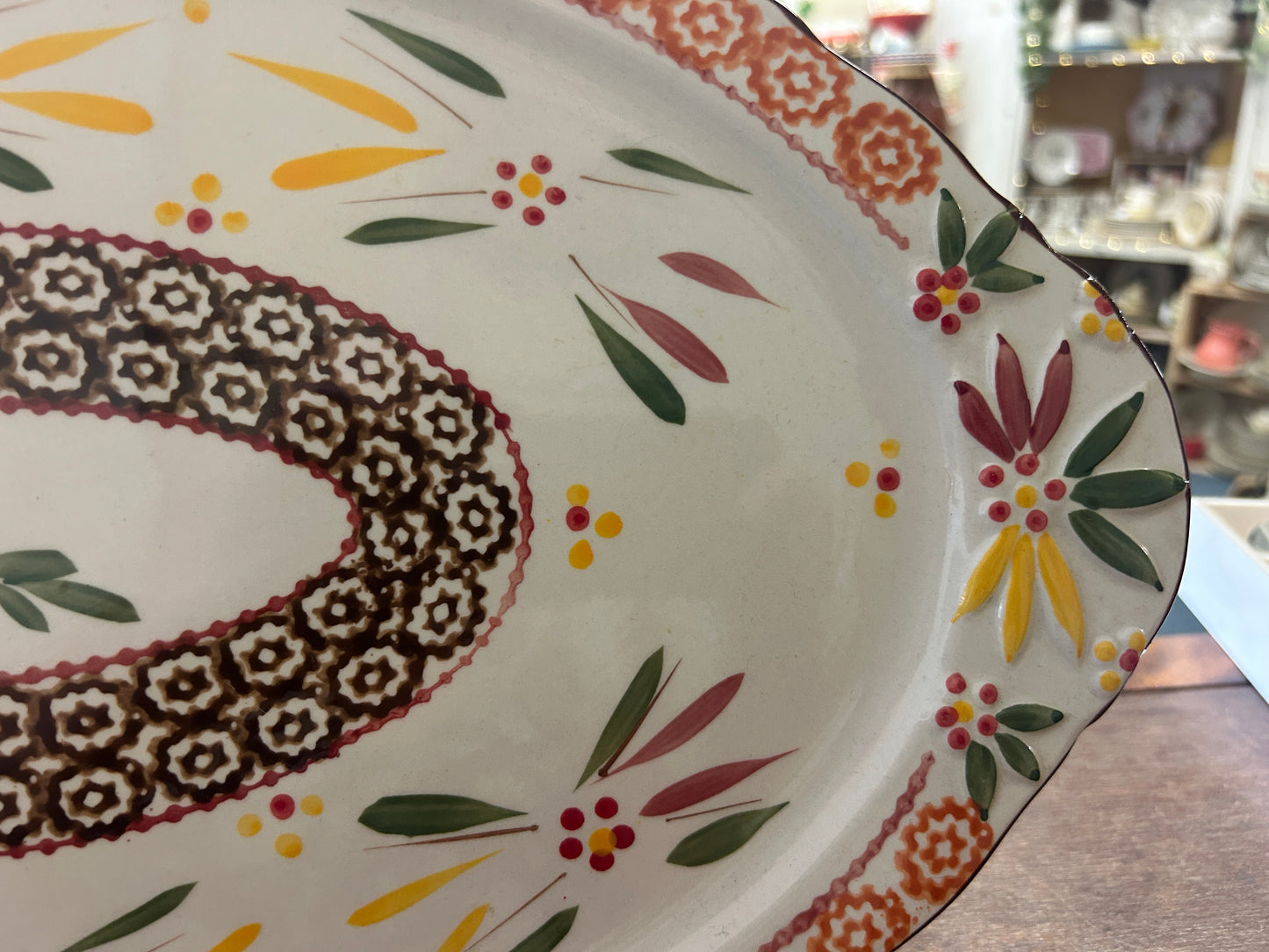 Multicolor Temptations Fallfetti Oval Platter, 19"
