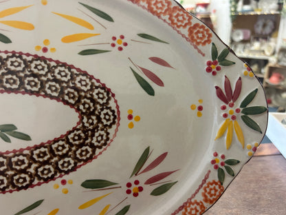 Multicolor Temptations Fallfetti Oval Platter, 19"
