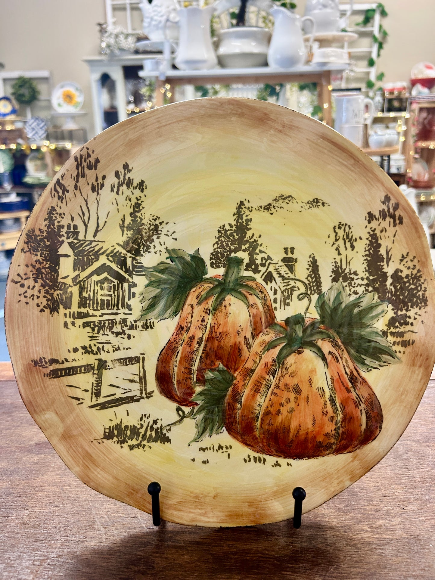 Multicolor Maxcera Pumpkin Fest Plate, 10 3/4"
