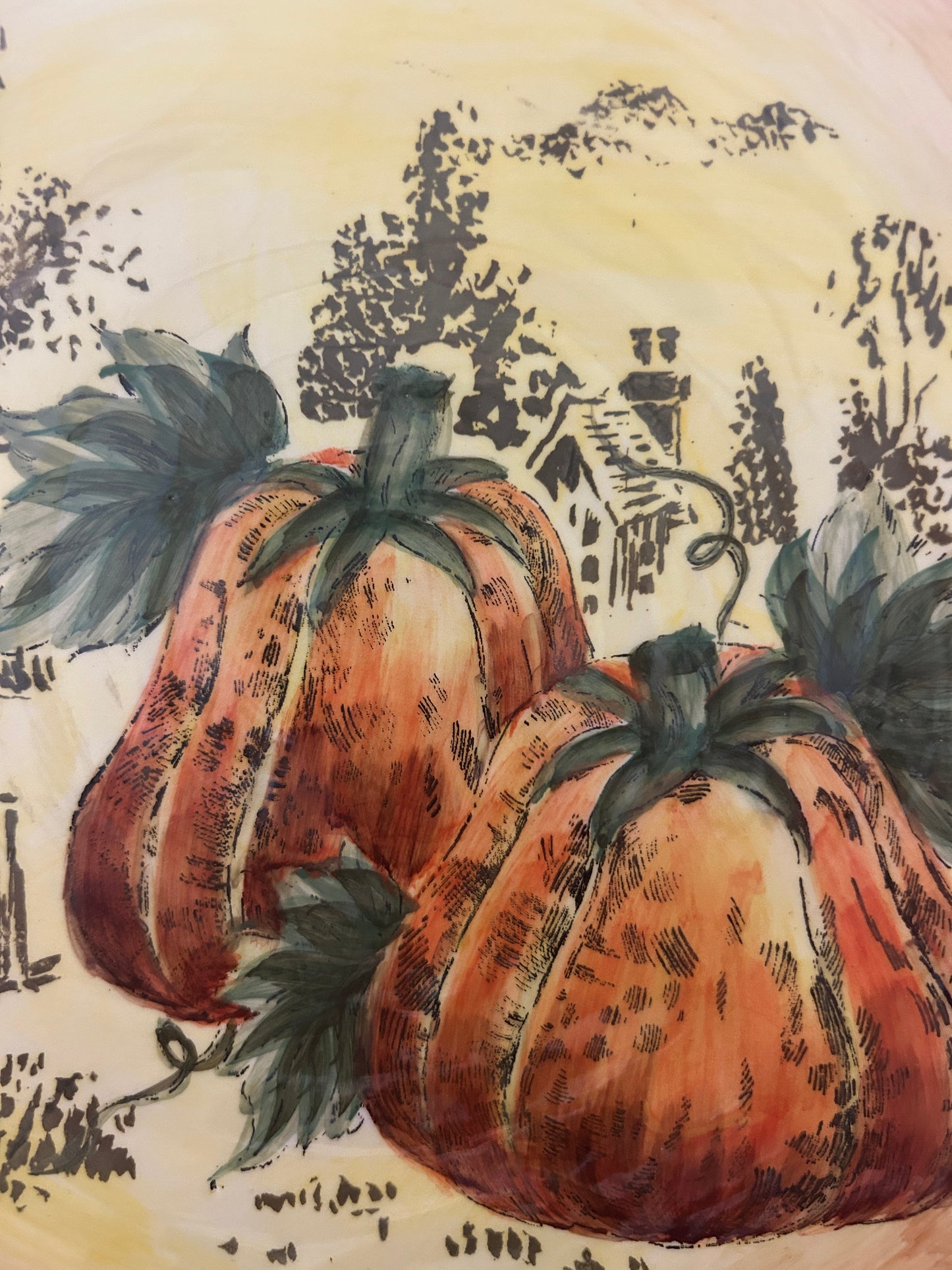 Multicolor Maxcera Pumpkin Fest Plate, 10 3/4"