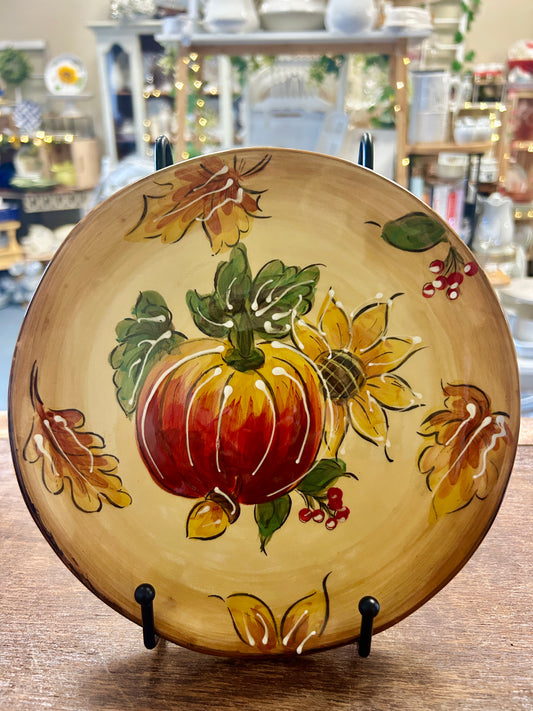 Multicolor Maxcera Pumpkin Plate, 8 1/4"