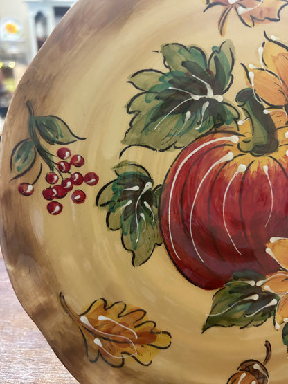 Multicolor Maxcera Pumpkin Plate Scallop Edge, 10 3/4