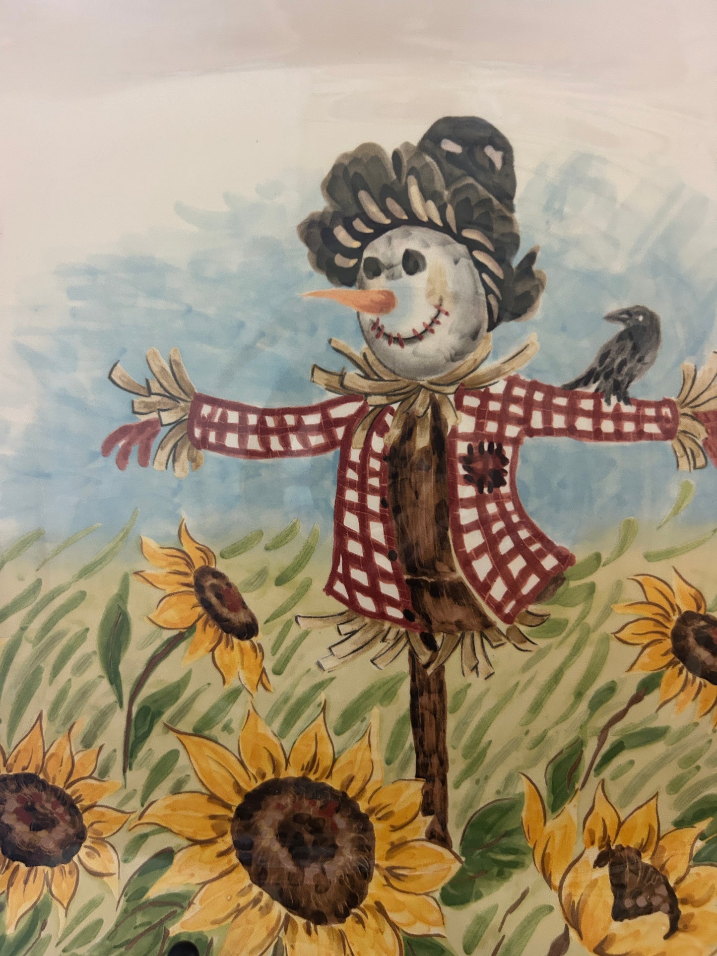 Multicolor Maxcera Scarecrow Square Platter, 11"