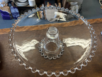 Clear Imperial Glass Co Candlewick Cake Stand, 11"