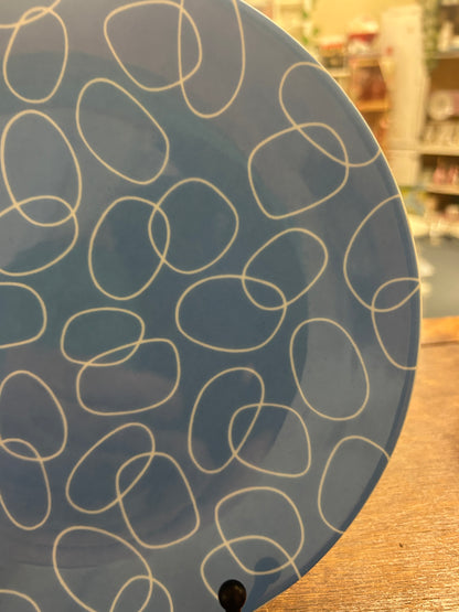 Crate & Barrel Blue Circle Monno Plate, 8 1/2"