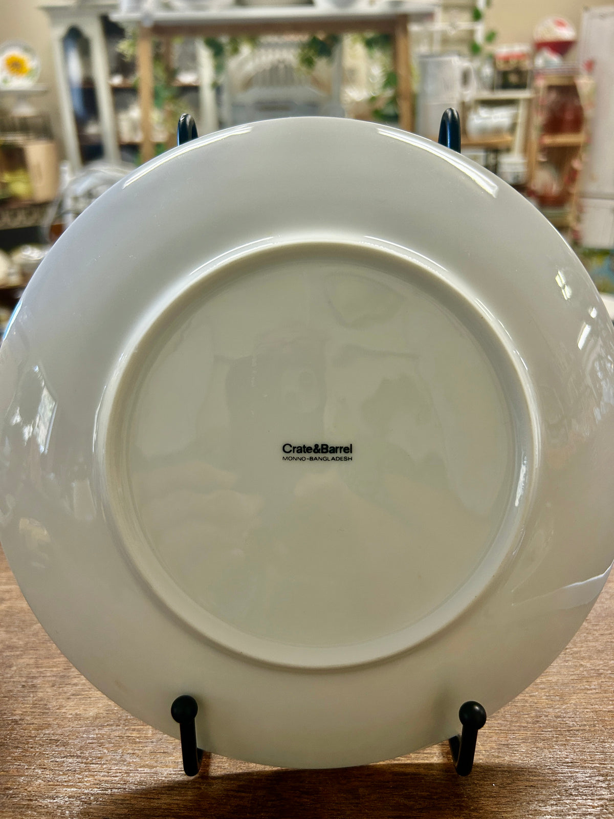 Crate & Barrel Blue Circle Monno Plate, 8 1/2"