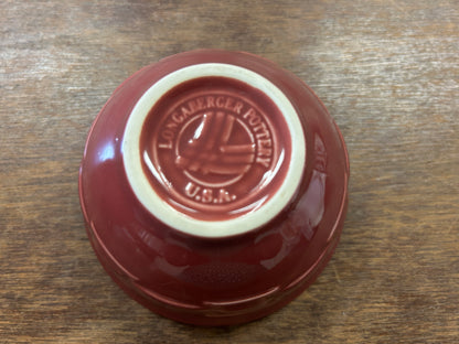 Longaberger Cranberry Bowl, 4 1/4"