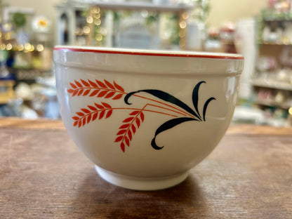 Orange & White Universal Potteries Vintage Cattail Bowl, 5"