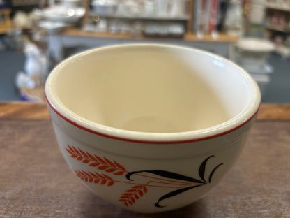 Orange & White Universal Potteries Vintage Cattail Bowl, 5"