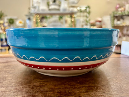 Multicolor El Poyeton Serving Bowl Spain, 8 1/2"