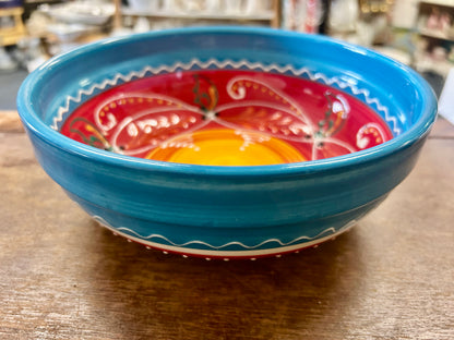 Multicolor El Poyeton Serving Bowl Spain, 8 1/2"