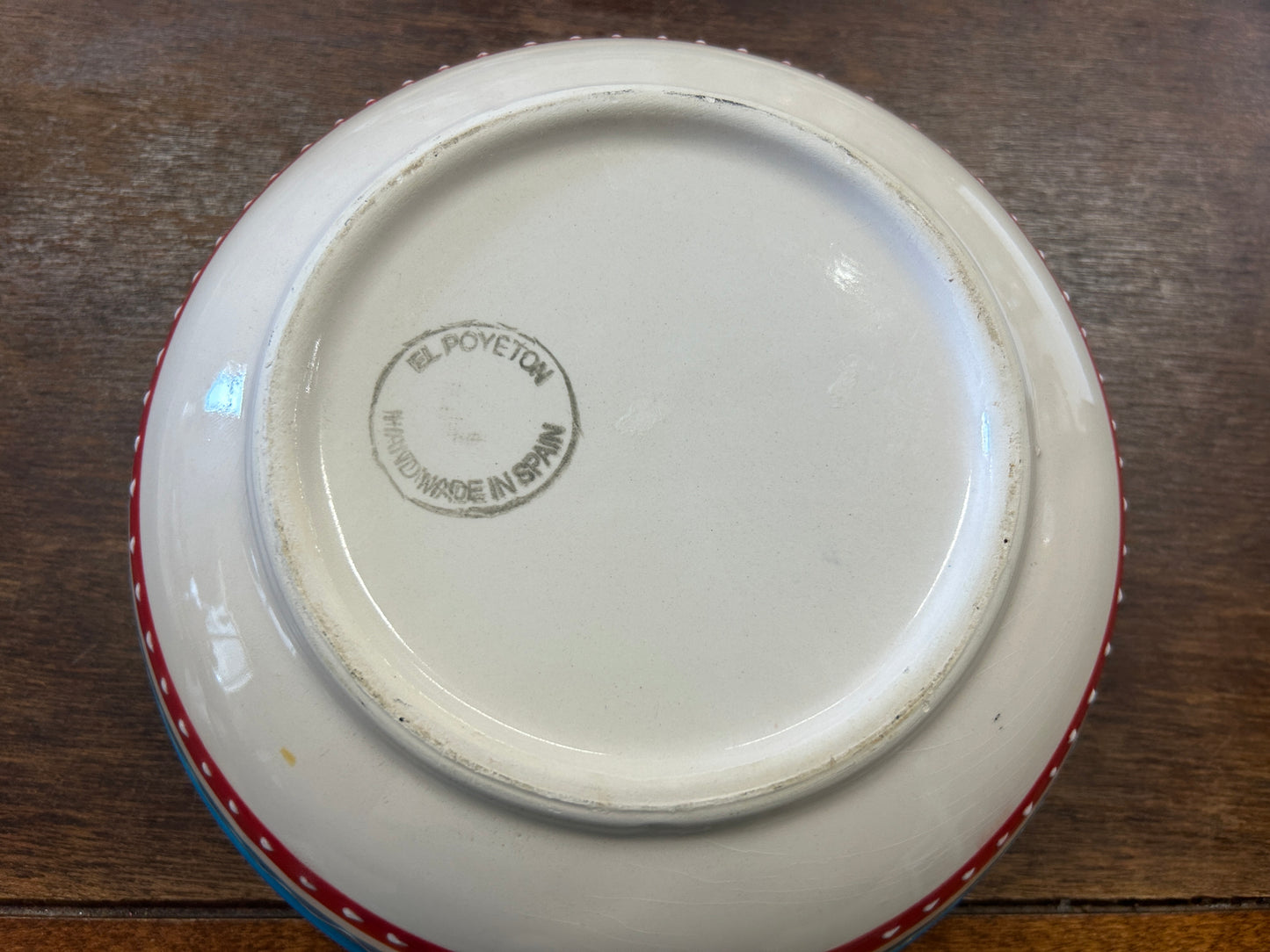 Multicolor El Poyeton Serving Bowl Spain, 8 1/2"