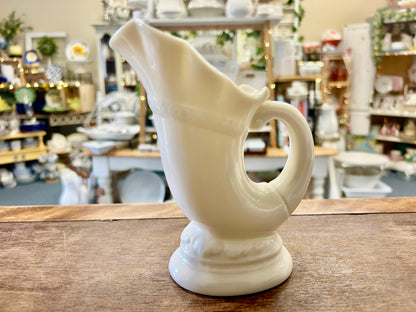 Cream Lenox Cornucopia Pitcher, 6 1/4"