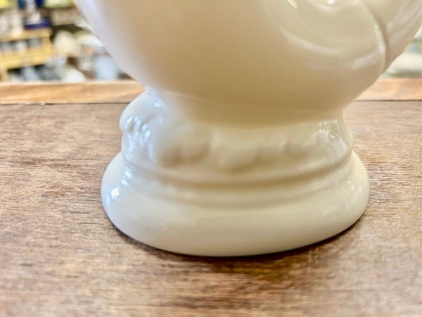 Cream Lenox Cornucopia Pitcher, 6 1/4"