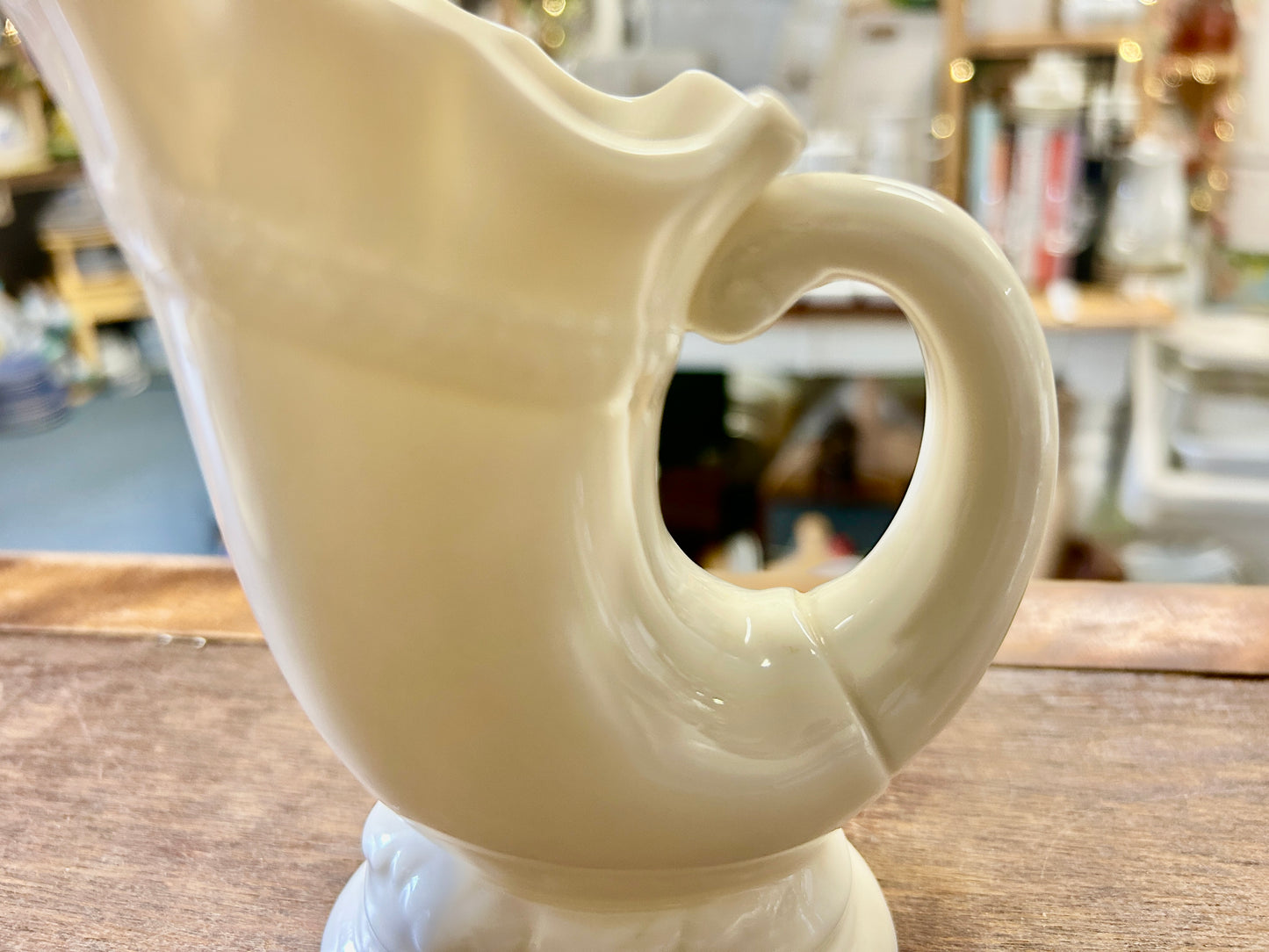 Cream Lenox Cornucopia Pitcher, 6 1/4"