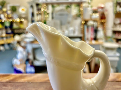 Cream Lenox Cornucopia Pitcher, 6 1/4"