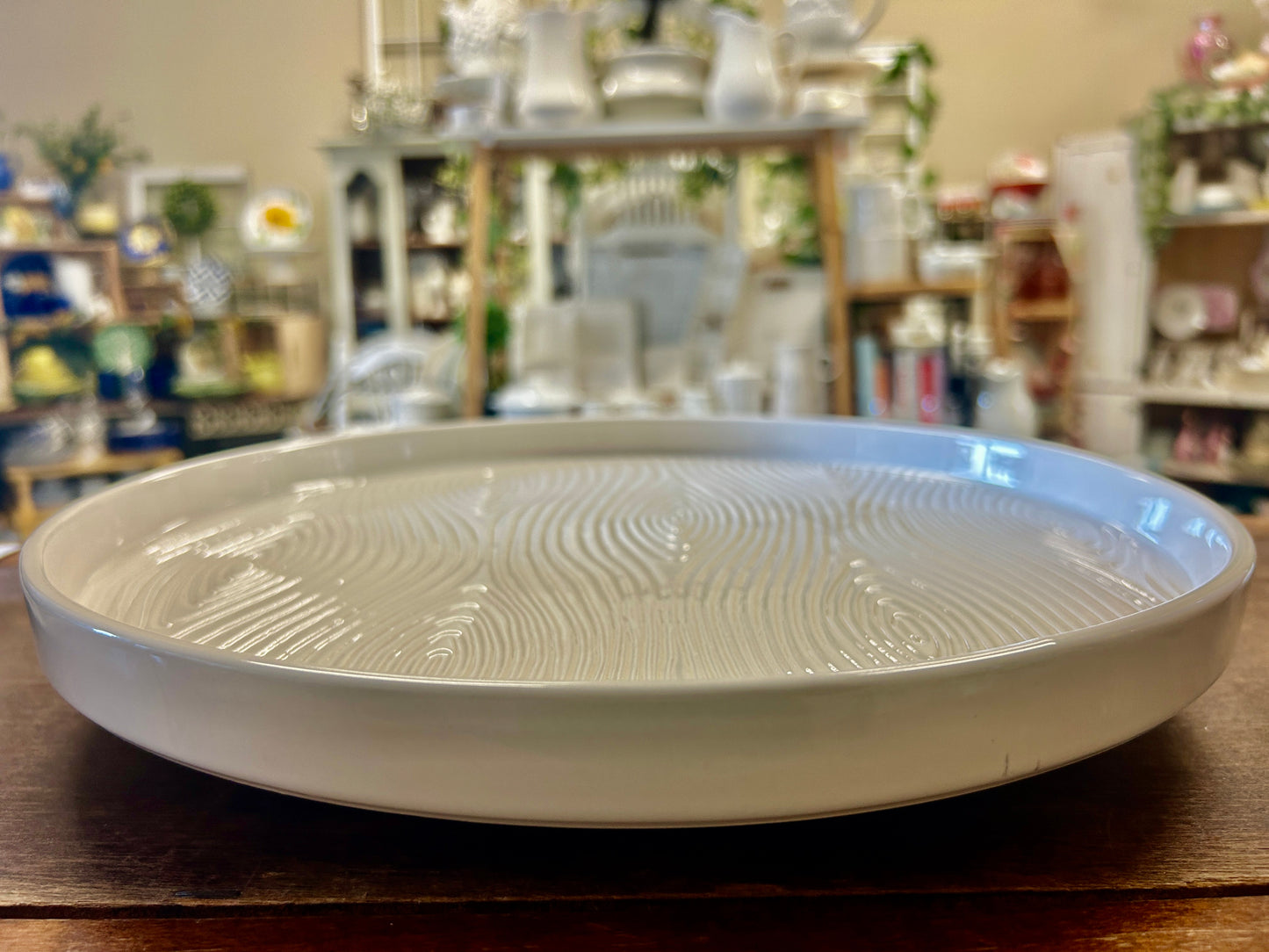 White Temptations Old World Lazy Susan, 13 1/2"