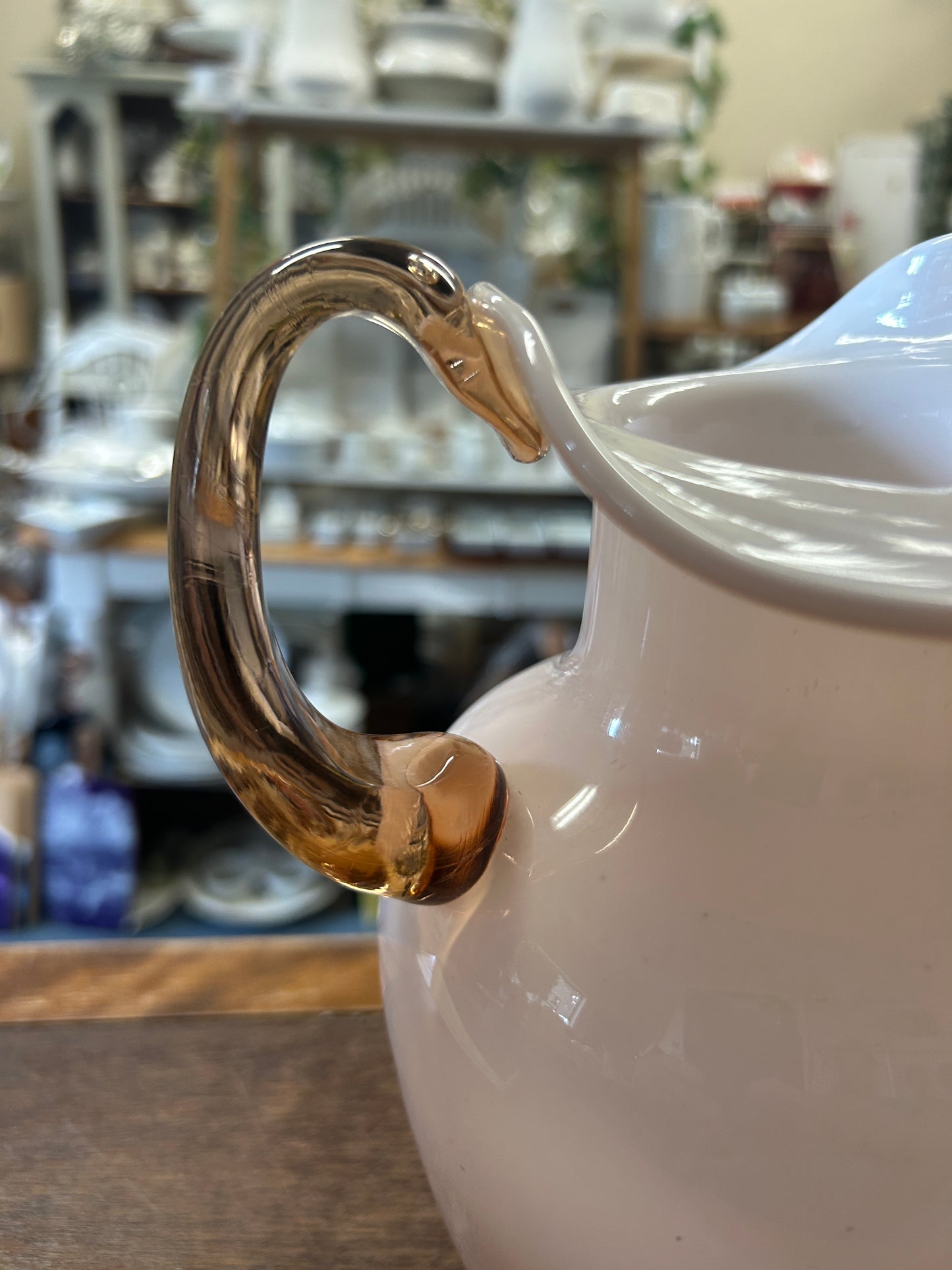 Peach Ruffle Pitcher, 9"