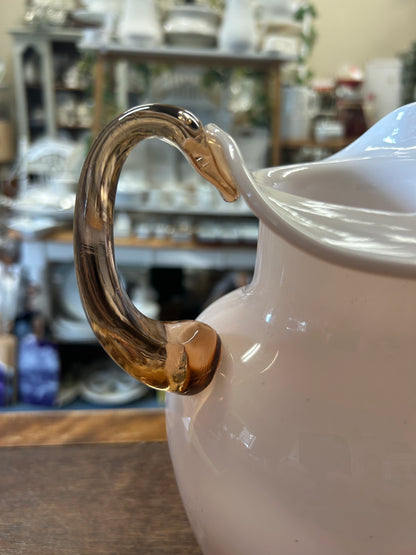 Peach Ruffle Pitcher, 9"