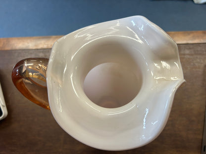 Peach Ruffle Pitcher, 9"