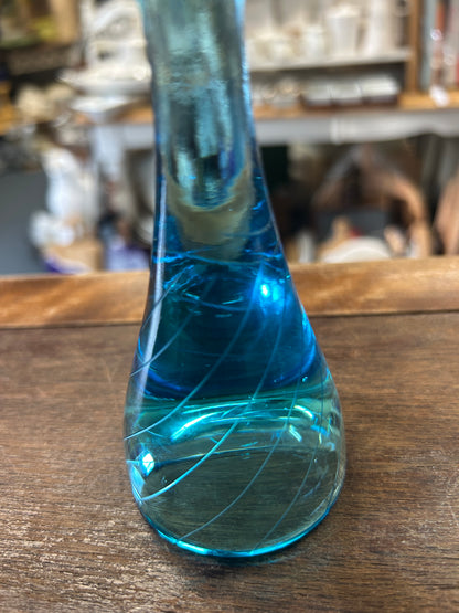 Blue Bombay Sapphire Swirl Martini Glass, 7"