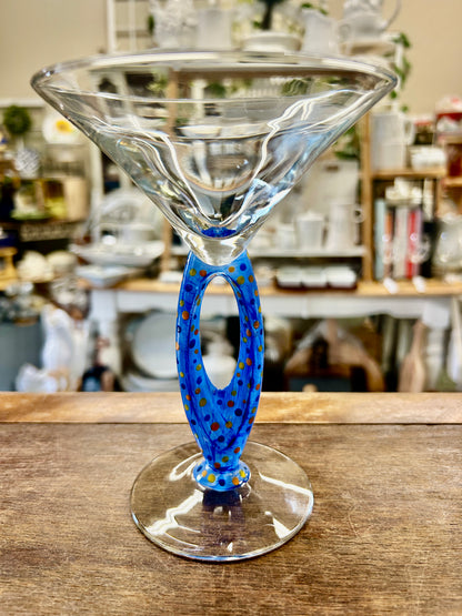 Blue  Martini Glass Cut Out, 6 1/2"