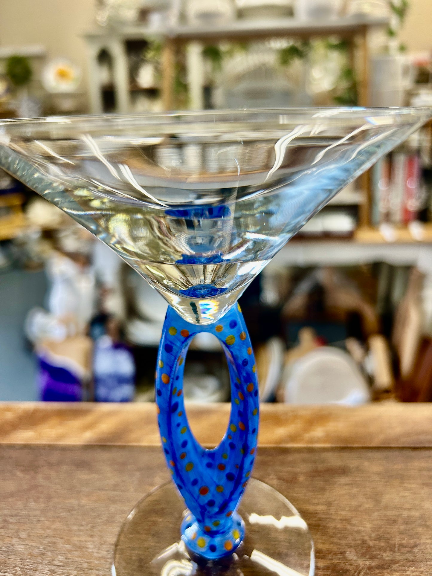 Blue  Martini Glass Cut Out, 6 1/2"
