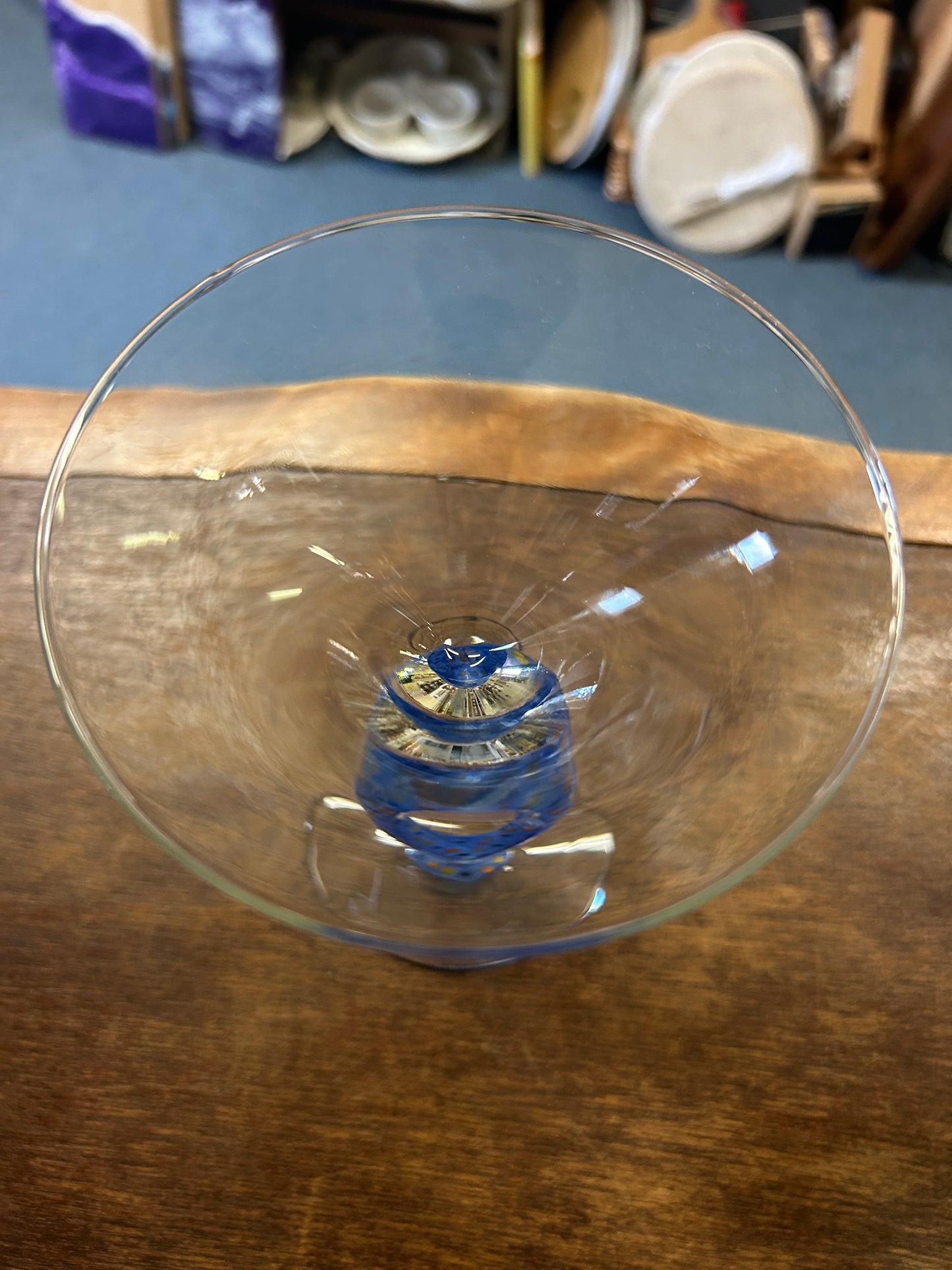 Blue  Martini Glass Cut Out, 6 1/2"