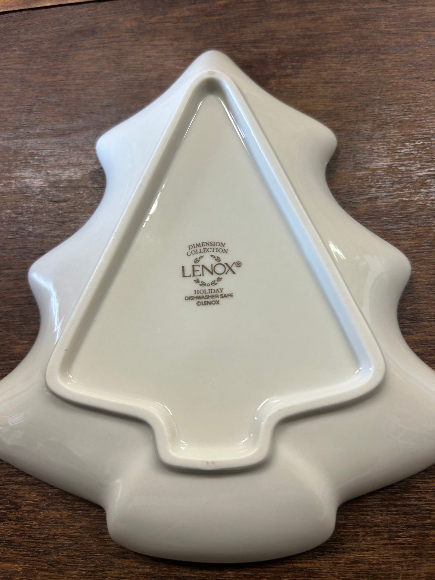 Red Green White Lenox Holiday Christmas Bowl, 7 1/2"