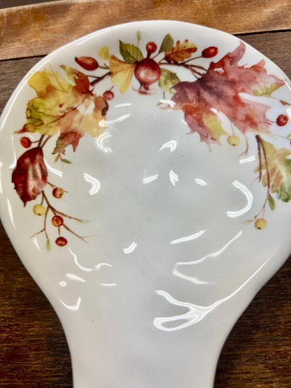 Multicolor  Autumn Spoon Rest, 9"