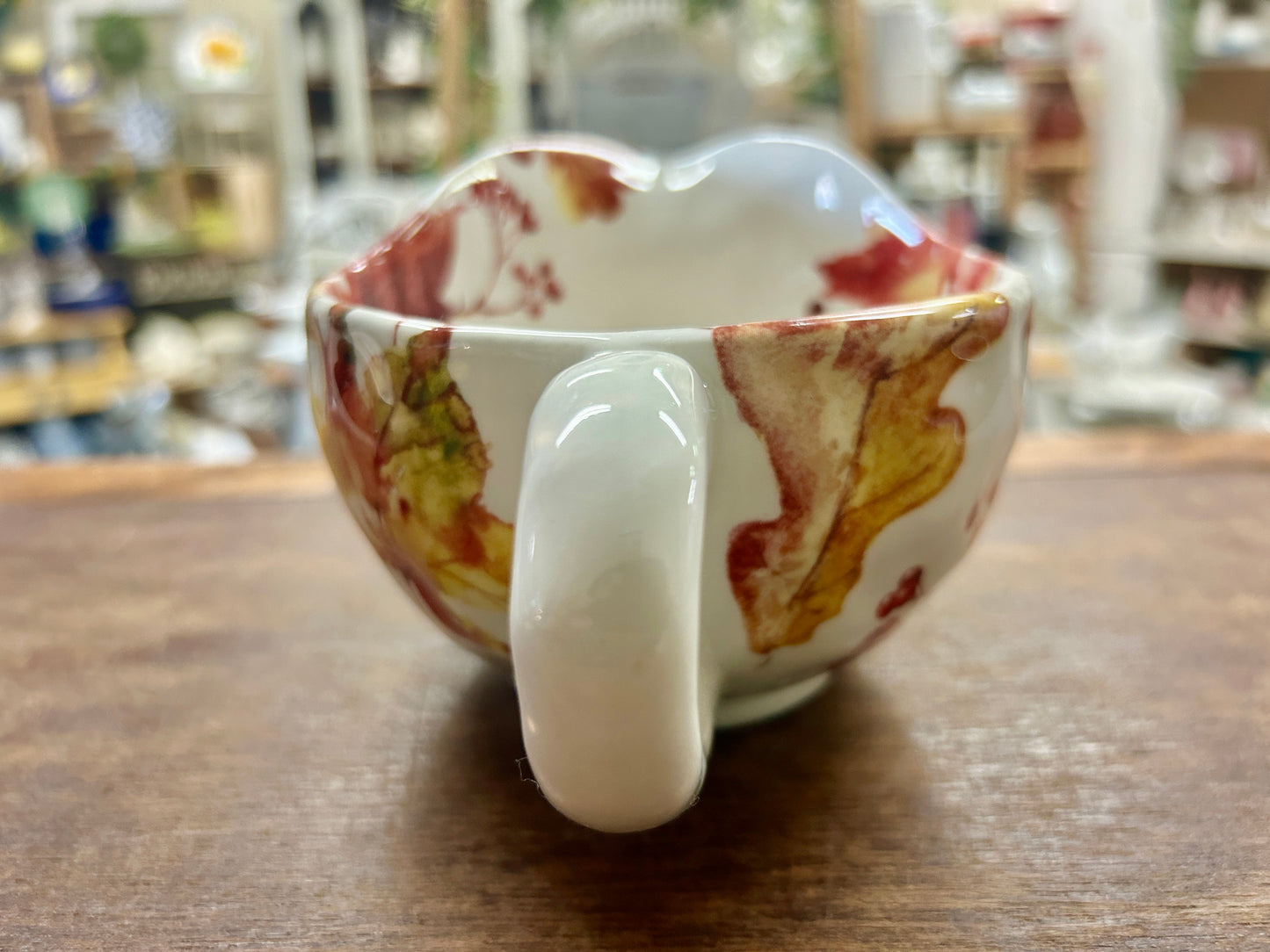 Multicolor  Autumn Gravy Boat, 8"