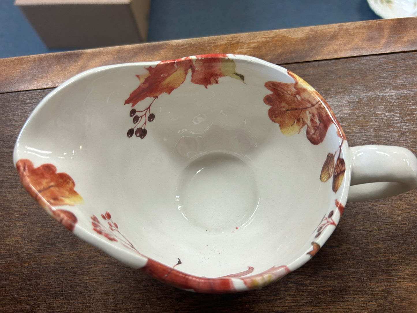 Multicolor  Autumn Gravy Boat, 8"