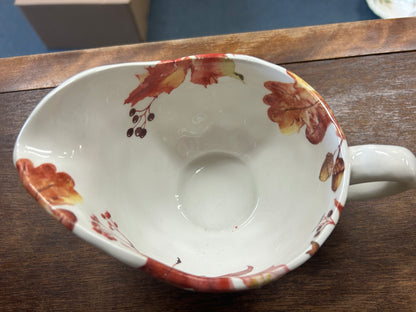 Multicolor  Autumn Gravy Boat, 8"