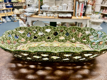 Green Temptations Old World Basket, 14 1/2"