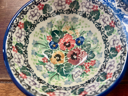 Multicolor UNIKAT Polish Pottery 3 Section, 10"
