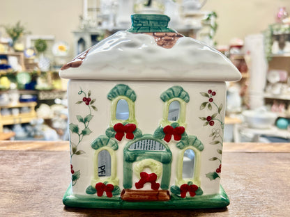 Red Green White Pfaltzgraff Winterberry House Candleholder, 6 1/4"