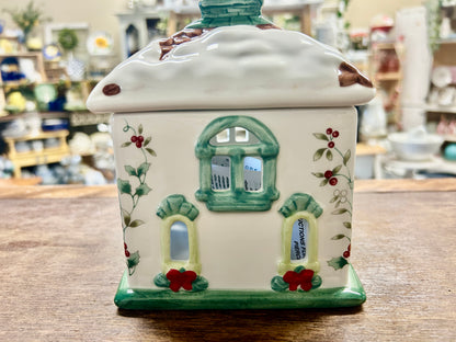 Red Green White Pfaltzgraff Winterberry House Candleholder, 6 1/4"