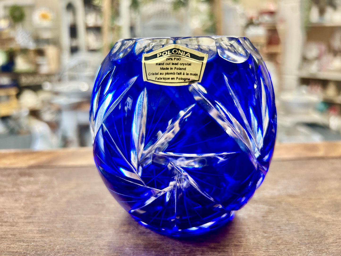 Blue Polonia Pinwheel Cobalt 24% Lead, 4"