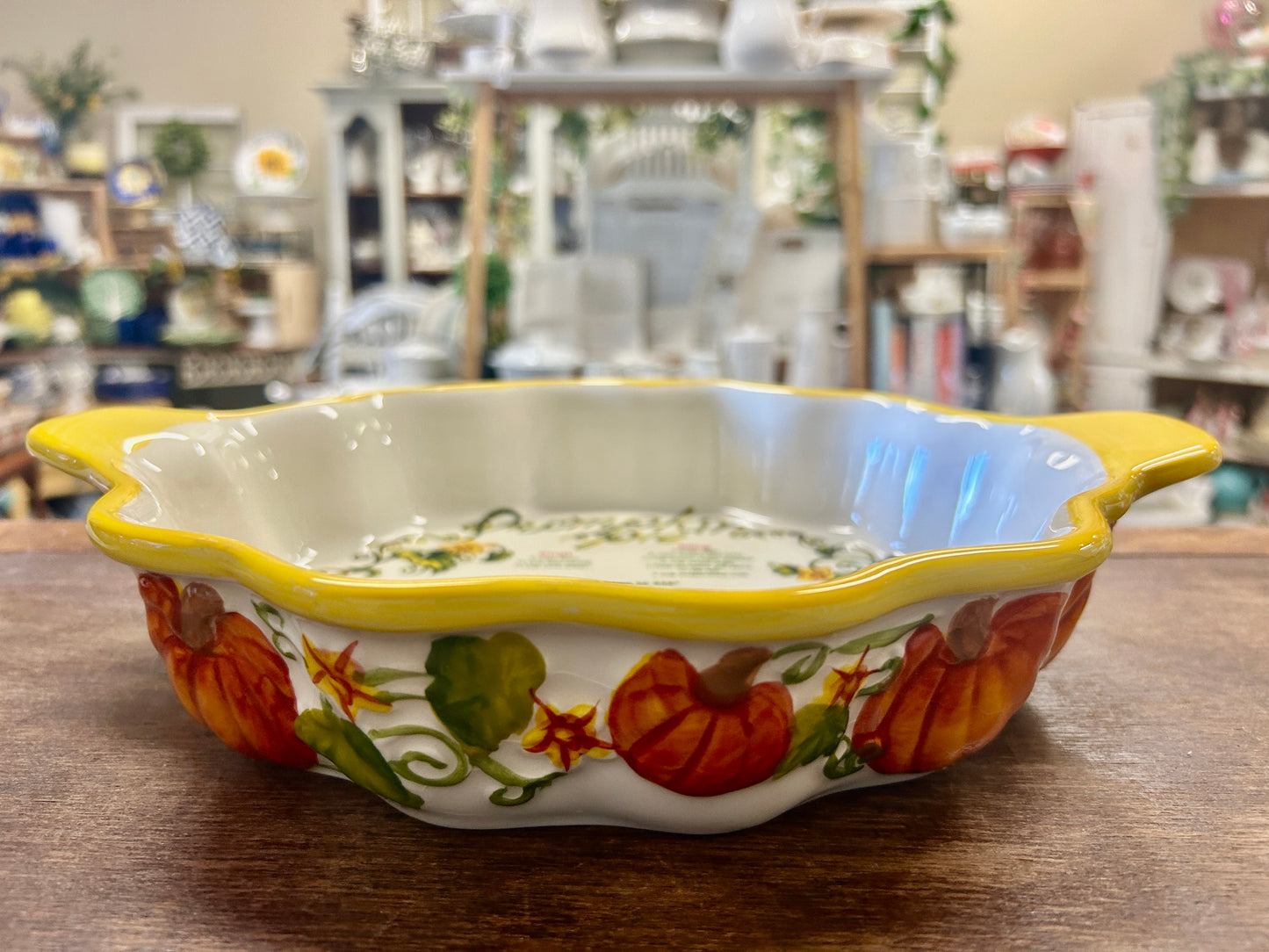 Orange & Yellow Temptations Pumpkin Pie Plate, 9"