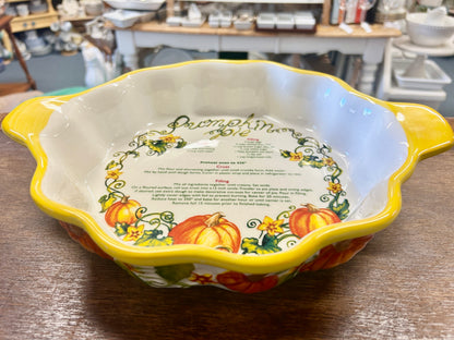 Orange & Yellow Temptations Pumpkin Pie Plate, 9"