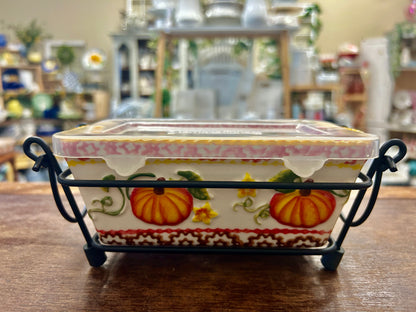 Orange & Yellow Temptations Pumpkin Baker Lid & Rack, 12 ounces