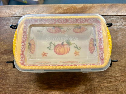 Orange & Yellow Temptations Pumpkin Baker Lid & Rack, 12 ounces